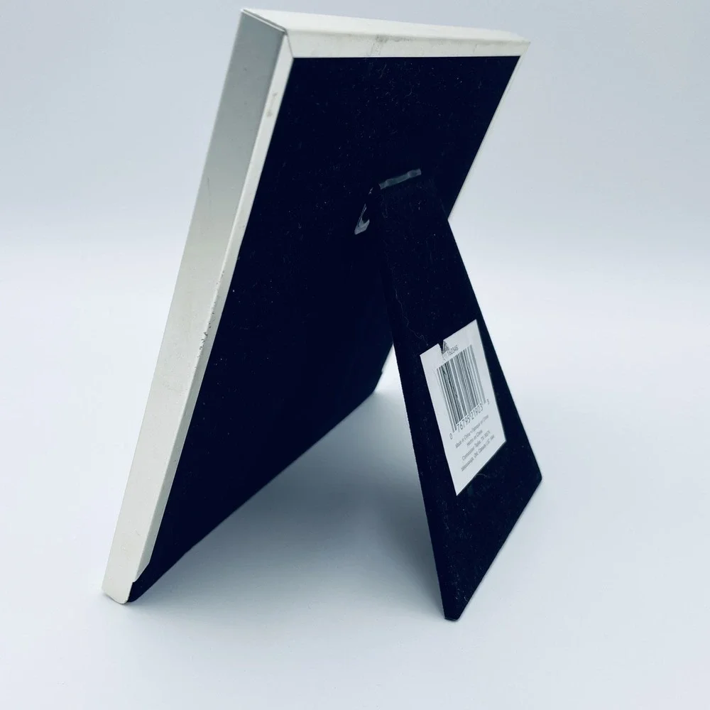 Connoisseur Silver Christmas Bells Holly Picture Frame Blue‎ 3x3 Tabletop 182346